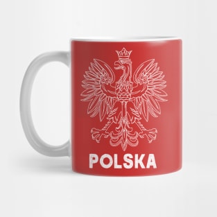 Poland/Polish Eagle Flag - Retro Style Faded Look Mug